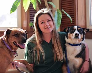 Ashley with Edie and Joey